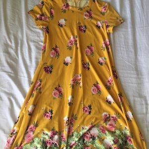 Mustard Yellow Floral dress H&M
